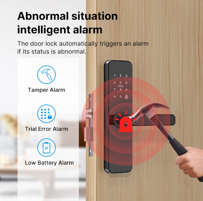 Tuya Smart Türschloss Wifi elektronisch mit biometrischem – Bild 5