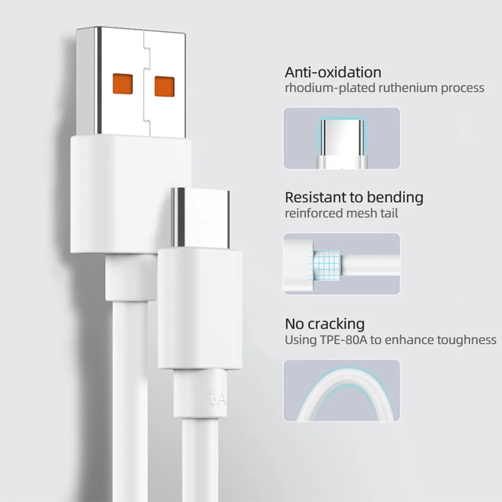 USB-A auf USB-C Kabel 120 W, 6 A, Turbo-Schnellladen – Bild 4