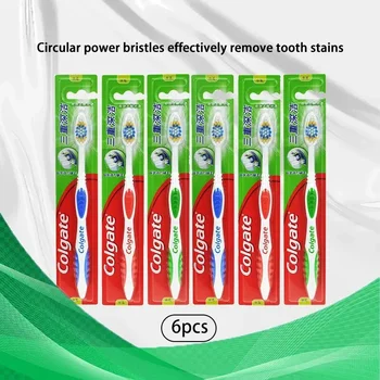Colgate 6 Stück Zahnbürsten mit weichen Borsten für Erwachsene, Zahnaufhellung, Mundhygiene für empfindliches