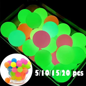 Im Dunkeln leuchtende Hüpfbälle, Gummi-Stressabbau-Spielzeug für Kinder, Geburtstagsparty-Geschenke