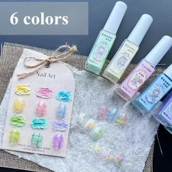 6 ml Nail Art 6 Farben Sommer Eis Nagel Farbstoff Lösung Kreative Nagel Muster DIY Design Farbstoff Lösung