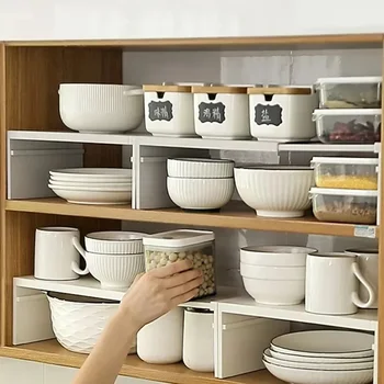 Küche Dehnbare Schrank Regal Schrank Getrennt Lagerung Rack Arbeitsplatte Organizer Gewürz Organizer Regal
