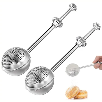 Edelstahl-Mehlfilterlöffel, Bäcker-Streugabel für Zucker, Mehl, Gewürze, Küchenwerkzeug
