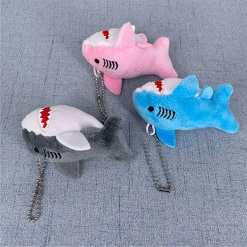 3 Farben, Größe 8 CM Gefüllte Plüsch Hai Ozean Tier Plüsch Spielzeug Puppe, Mit Schlüsselbund Geschenk