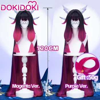 120CM Columbina Perücke Spiel Genshin Impact DokiDoki Fatui Harbinger Columbina Cosplay Frauen Nette Halloween