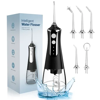 Dental Munddusche Wasser Flosser Gewinde Zähne Pick Mund Waschmaschine 5 Düsen 3 Modi USB Aufladbare 300 ml