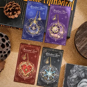 Vintage-Kunst-Lesezeichen aus Metall, Goldkette, ideales Geschenk für Literaturliebhaber, Schriftsteller
