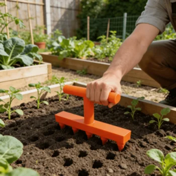 Garten-Lochstanzer für Samen, Haushalts-Gemüse- und Blumen-Setzlingsstanzer, Balkon-Gemüsegarten-Saatwerkzeug