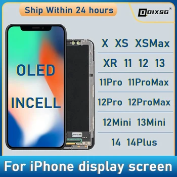 OLED für iPhone X XR XS Max LCD Incell für iPhone 11 12 13 Pro Max 13 Mini 14 Plus 15 OLED LCD Display