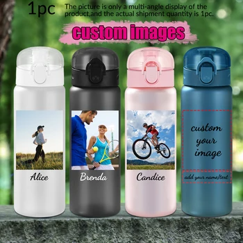 Maßgeschneiderte Sportwasserflasche, Foto und Text, 780 ml/26 Unzen Outdoor-Reise, auslaufsichere