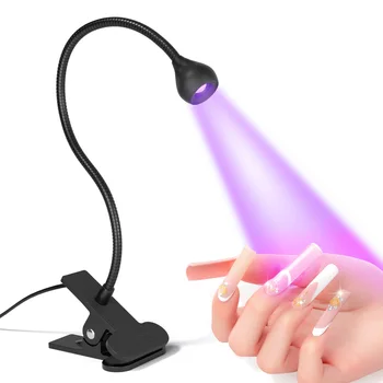Nagel Trockner Licht UV Nagel lampe 395nm Wellenlänge Clip-on Schreibtisch Mini USB Für Gel Nägel ongle