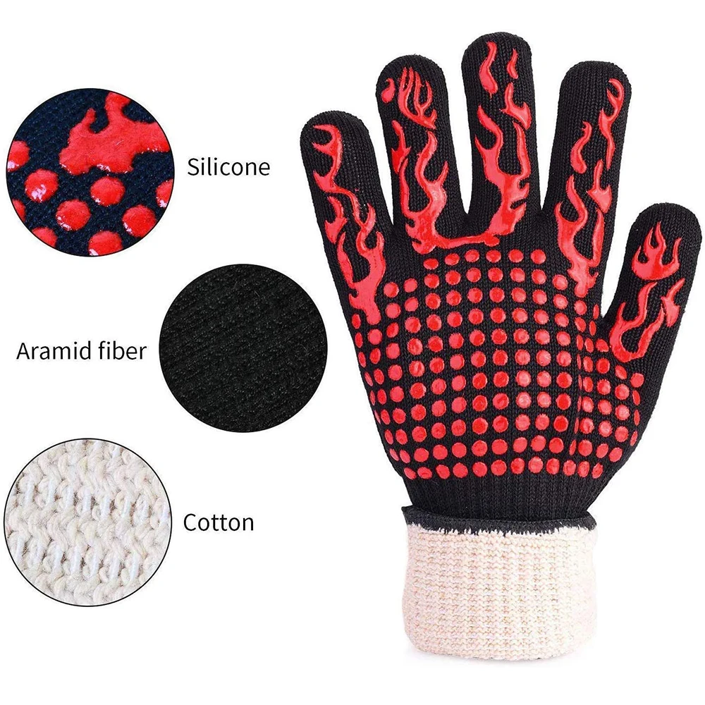 Grill handschuhe Hoch temperatur beständige Küchen – Bild 5