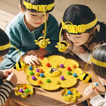 Kleine Hummel Multifunktionales Brettspiel Puzzle Angelspielzeug Interaktives Lernspielzeug für Kinder