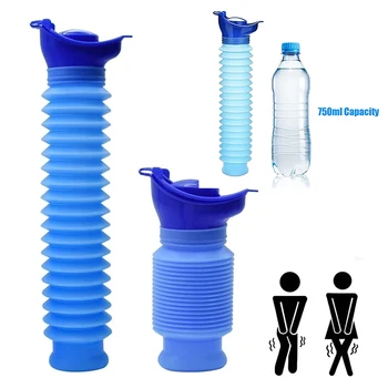 750 ml Tragbare Urinbeutel Töpfchen Urinal Hygienische Auslaufsichere Toilette Auto Reise Faltbar Frauen