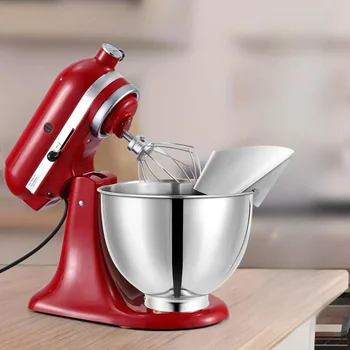 Spritzschutz und Ausgießschacht-Aufsatz für KitchenAid-Mixer - passend für Edelstahlschüsseln, Ausgießschacht
