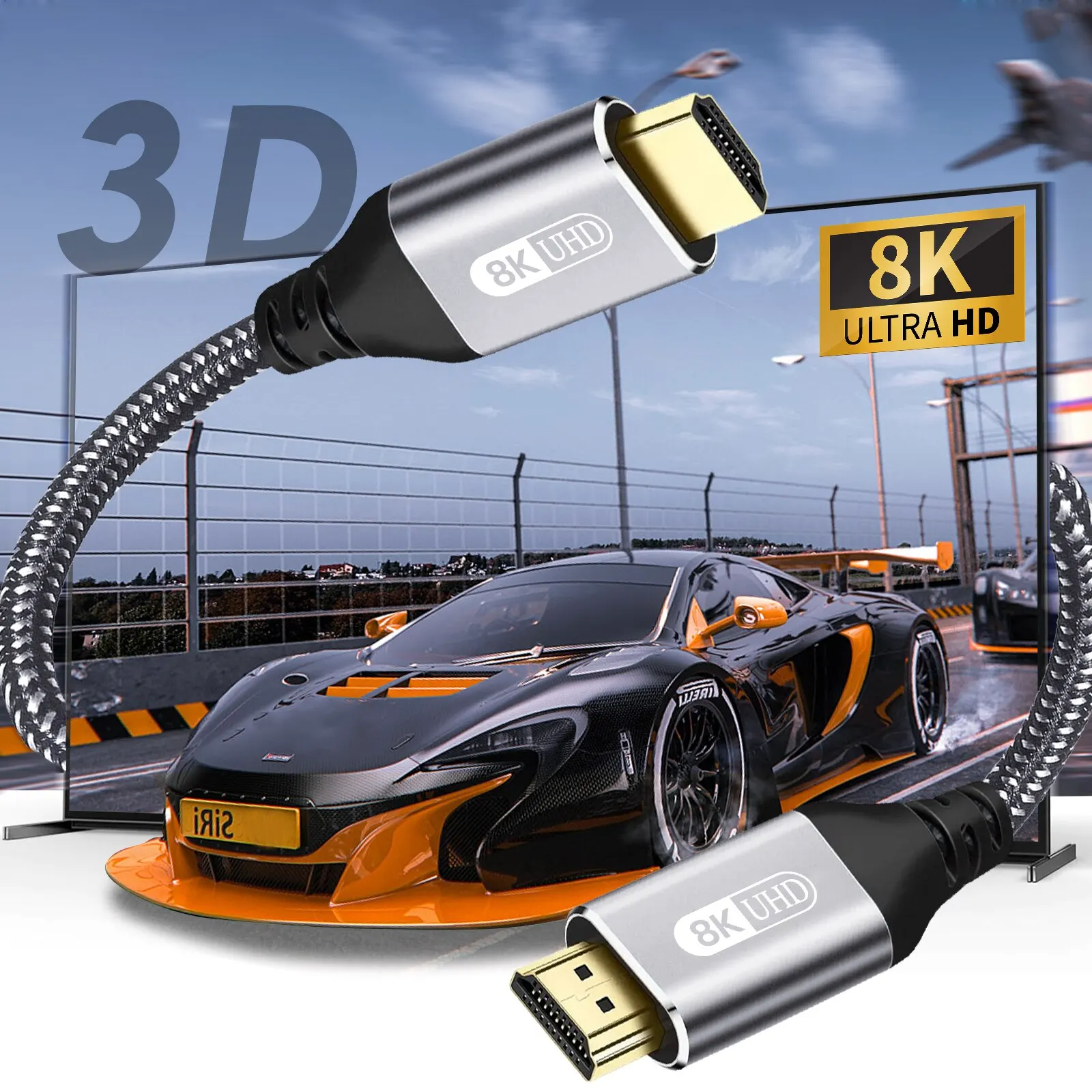 HDMI 2.1 Kabel 8K 60 Hz / 4K 120 Hz, 48 Gbit/s, eARC, HDCP – Bild 3