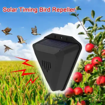 Solar-Timer, Vogelvertreiber mit 13-Ton-Timer, wasserdichter Vogelabwehralarm, für den Außenbereich, Ernte