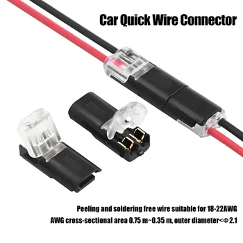 D2 Wasserdichter Steckverbinder 2-Pin-Kabelstecker Auto-Elektrokabel Schnellverbinder Klemmleiste