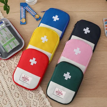 Mini-Reise-Medizintasche - tragbares Notfall-Erste-Hilfe-Set für Outdoor-Camping, Aufbewahrung, Organizer
