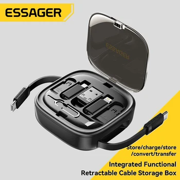 Essager 60 W Schnellladung USB A/C auf Typ C Micro Lightning Kabel Mini Multifunktionale Reise