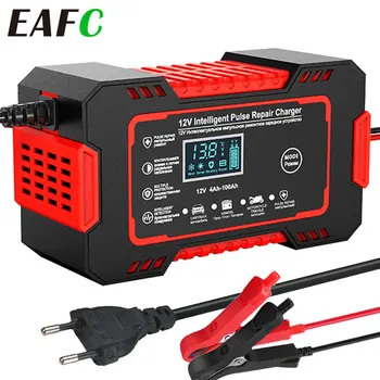 Auto Batterie Ladegerät 12V 6A Puls Reparatur LCD Display Smart Schnelle Ladung AGM Deep Cycle GEL Blei-säure