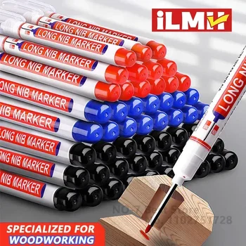 ILMH 1-40 Stück Marker mit langem Spitzenkopf für tiefe Löcher, zum Perforieren von Metall, wasserfest