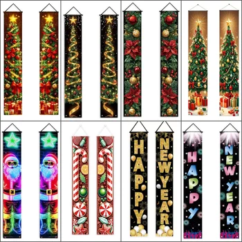 Frohe Weihnachten Themen-Party-Dekorationen für Neujahr: Weihnachtsmann, Schneemann, Weihnachtsbaum Wand