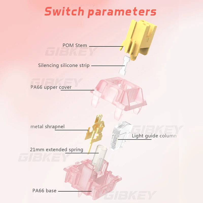 Outemu Silent Peach V3 Schalter geschmiert stumm Zitrone V3 – Bild 5
