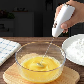 Handheld Elektrische Schneebesen Mini Batterie Betrieben Milchaufschäumer Kaffee Getränk Mixer Milch Schäumer