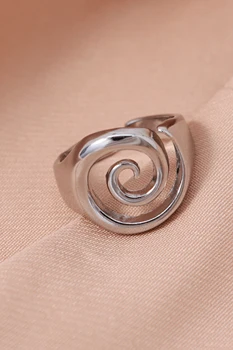 Vintage Punk Unregelmäßige Hohle Rundheit Metall Offene Ringe für Frauen Gothic Ringe Y2K Schmuck