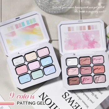9-Farben Solid-Nagellack, Rosa, Macaron-Malgel, Hochpigmentierter Beliebter Solid-Nagellack, Geeignet