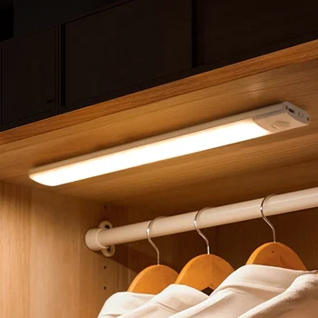 LED-Barlicht, Bewegungsmelder, USB wiederaufladbar, LED-Nachtlicht für Küche, Kleiderschrank