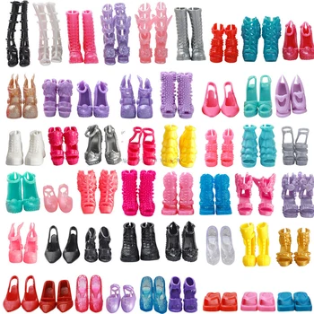 NK Fashion 11,5 Zoll Puppenschuhe für 29-32cm Puppen Zubehör 1/6 Puppenstiefel Bunte Verschiedene Absätze