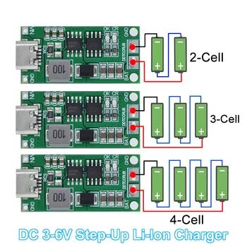 Mehrzellen 2S 3S 4S Typ-C bis 8,4 V 12,6 V 16,8 V Step-Up Boost LiPo Polymer Li-Ion Ladegerät 7,4 V 11,1 V