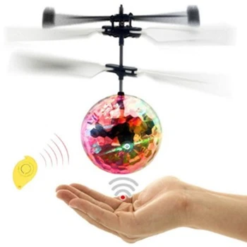 Mini-Drohne RC Hubschrauber Flugzeug Fliegender Ball Fliegenspielzeug Ball Shinning LED-Beleuchtung Quadcopter