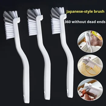 Japanische Waschbecken- und Motorrad-Reinigungsbürste - Ellenbogen-Design mit langem Griff für Endlöcher
