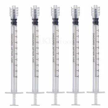 Laborbedarf: 100 Stück 1ml 1cc Luer-Lock-Spritzen, steril, einzeln verpackt, Injektor, Klebstoffspender