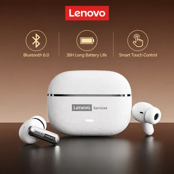 Choice Lenovo LE208 Kabellose Kopfhörer Bluetooth V6.0 HIFI-Sound Kopfhörer mit Ledertextur-Design Ladeetui