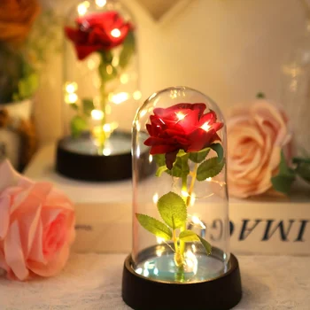 Hochzeit, Geburtstag, Valentinstag, Geschenk, ewige Rose, Blume, bunt, leuchtend, Ornament für Frauen, Mutter