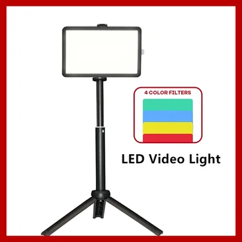 Netzwerk-Webcam-Fülllicht, dimmbares Fülllampenpanel, LED-Videoleuchte mit Farbfiltern