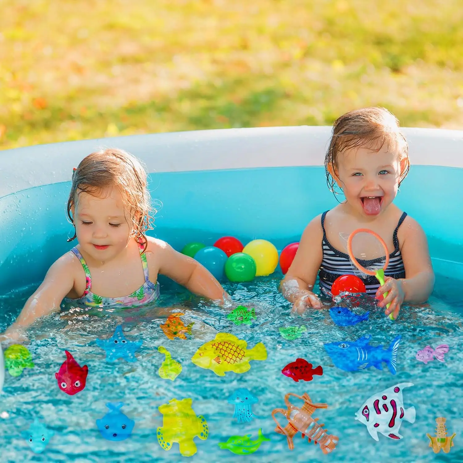 Kinder Badewanne Angeln Spielzeug Schwimmen Baden Pool Wasser – Bild 2