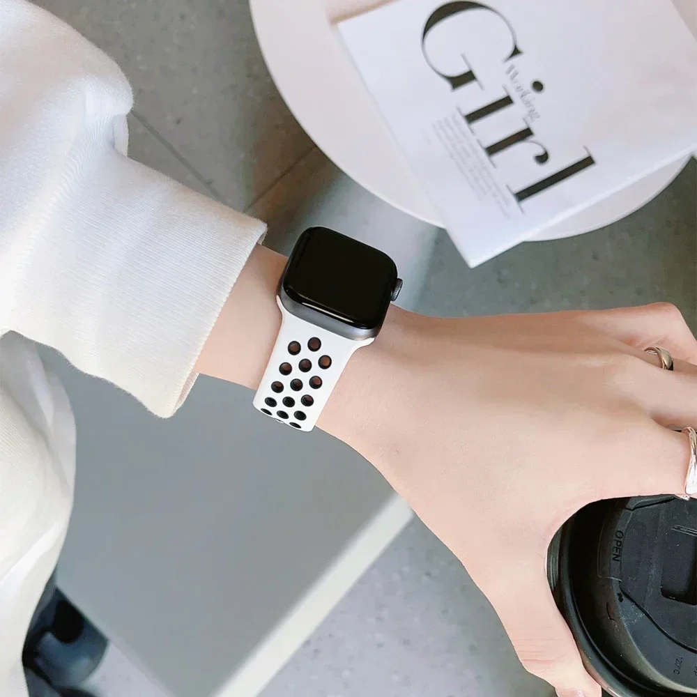 Silikon-Sportarmbänder für Apple Watch Band 45 mm 44 mm – Bild 3