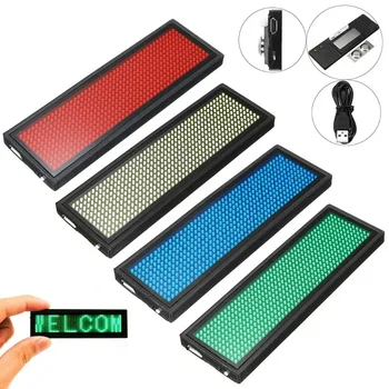 Vier Farben Bluetooth LED Modul Namensschild DIY programmierbare Scrolling Message Board Mini LED Display HD