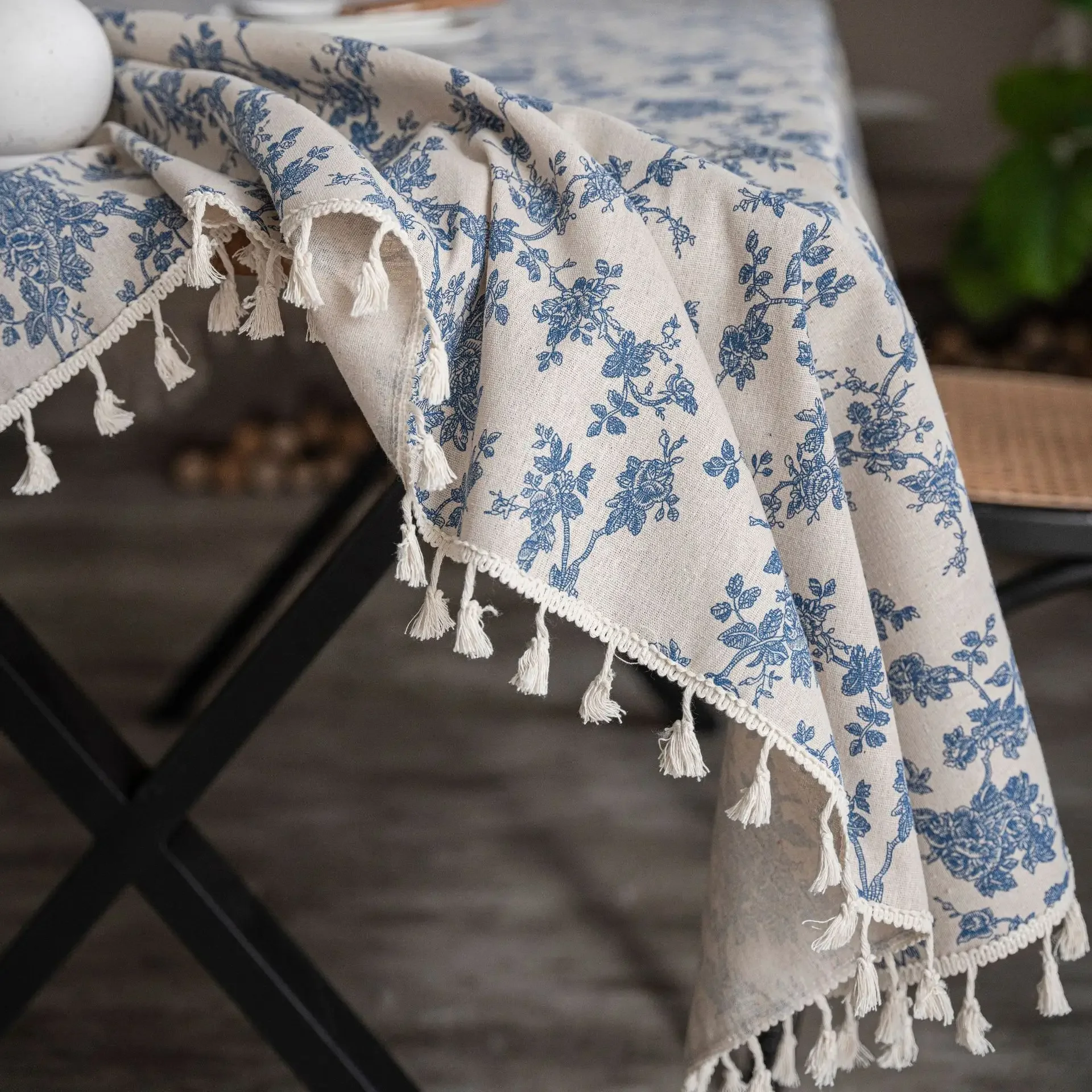 Anpassbare Blumentischdecke mit Spitzenbesatz, rechteckiger – Bild 5
