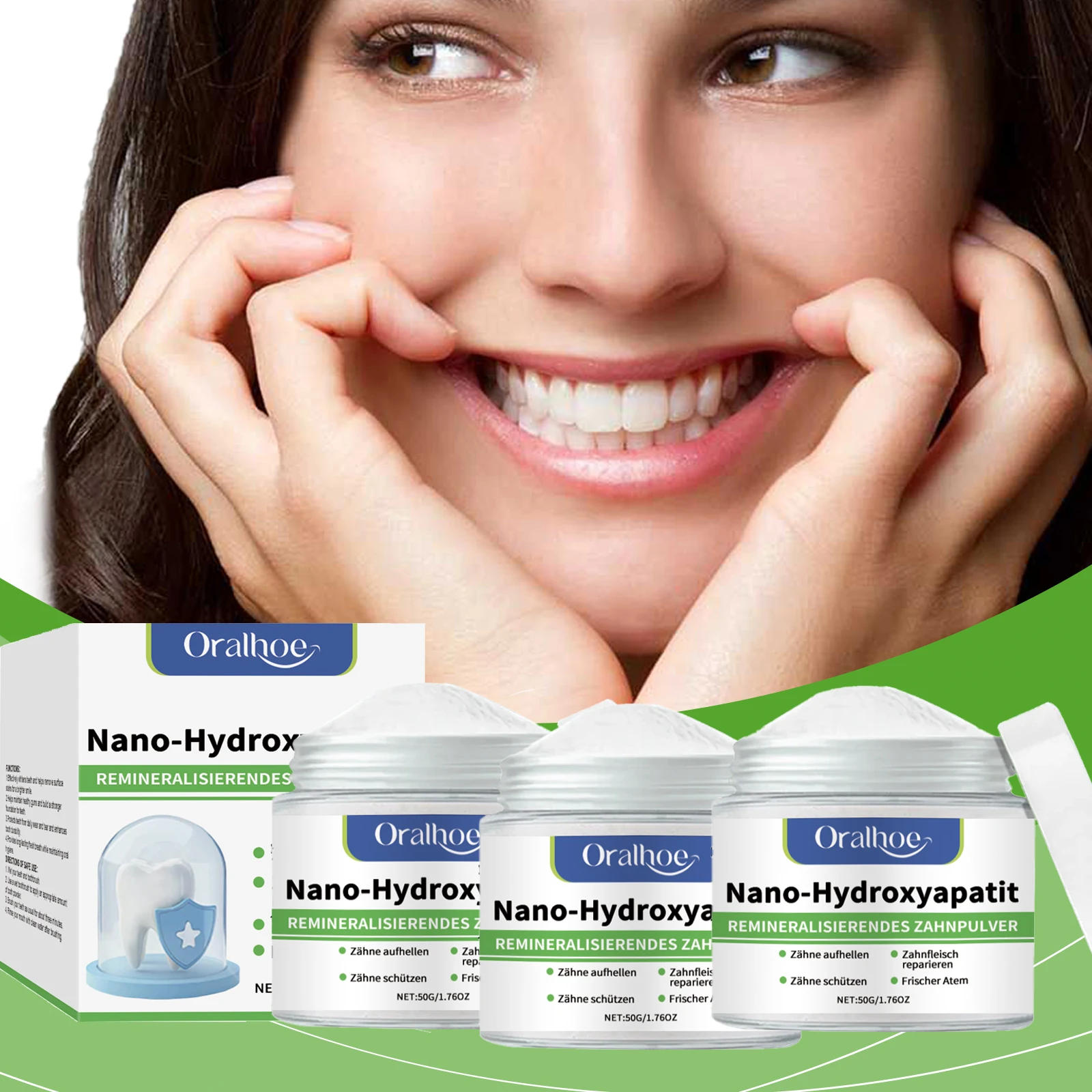 Hydroxyapatit-Zahnaufhellungspulver Professionelle Mundpflege