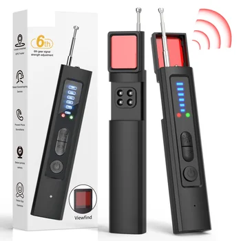 6-in-1 Anti-Spionage-Detektor für versteckte Kameras, GPS-Tracker-Finder, RF-Signal- und Abhörgeräte-Scanner