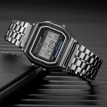 2025, digitale Uhren für Herren, Sport, wasserdicht, Armbanduhr, Gold, elektronische LED-Armbanduhr, Damen