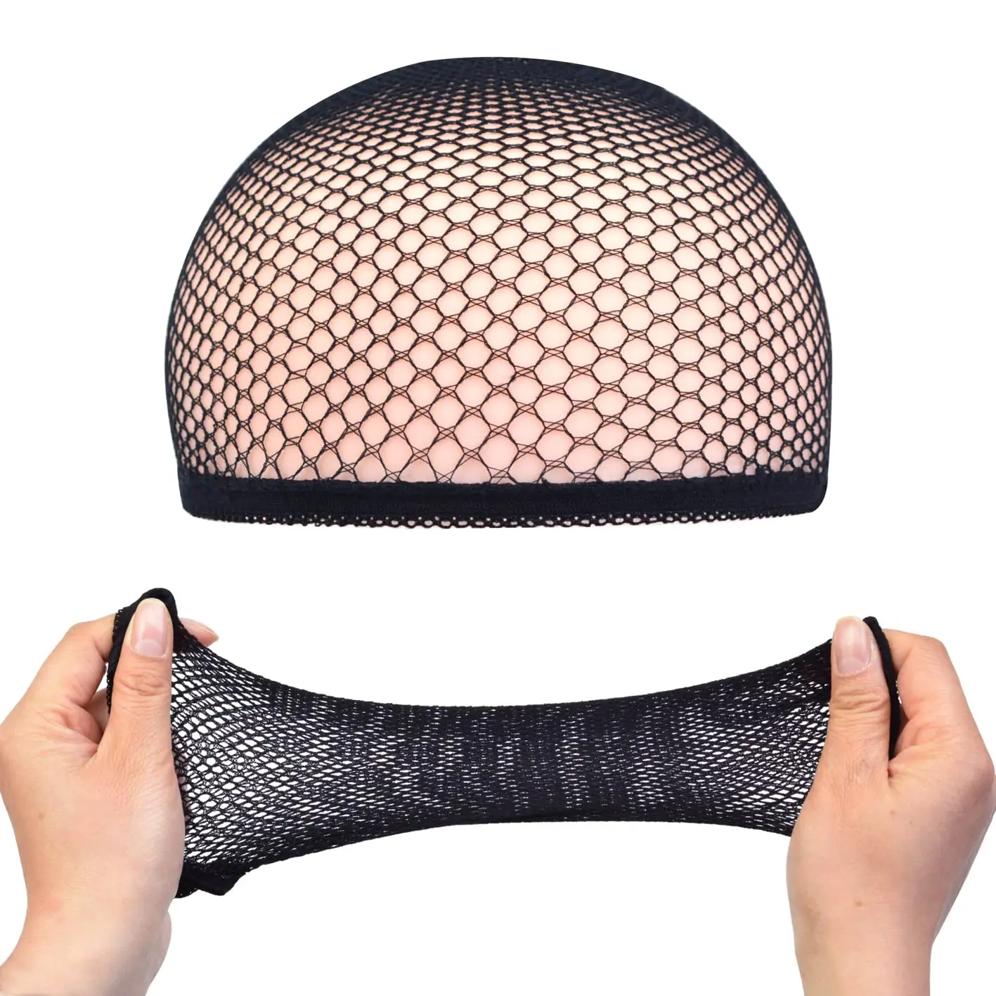 Mesh-Perückenkappe Dehnbares Elastisches Schwarzes Haarnetz – Bild 2