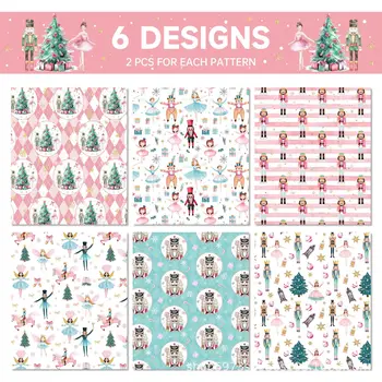 Weihnachtsgeschenkpapier, Weihnachtsmotiv, Weihnachtsbaum, Geschenkpapier, Prinzessinnen-Themenpapier