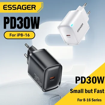 Essager 30 W Typ-C Ladegerät PD 3,0 USB C Ladegerät Für iPhone 16 15 14 Pro Samsung Huawei Xiaomi Tablet iPad